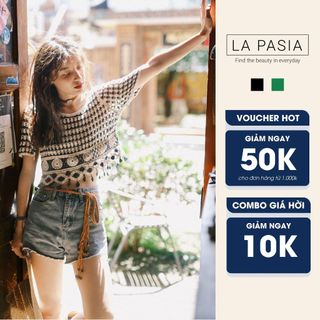 Áo Lưới Croptop Đan Len Thổ Cẩm LP7 Phong Cách Vintage Phối Đồ Đi Du Lịch