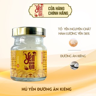 3 Hũ YẾN HOÀNG KIM Chưng Đường Ăn Kiêng  36% Yến sào Khánh Hòa 70ml
