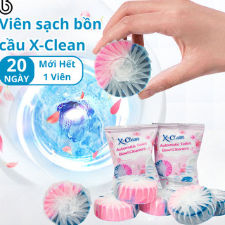 Viên sạch bồn cầu X-Clean, Viên tẩy bồn cầu sạch khuẩn tẩy sạch mảng bám khử mùi diệt vi khuẩn toilet