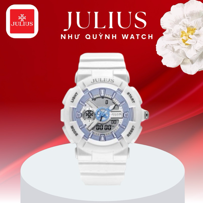Đồng Hồ Unisex JA-1276B Julius Hàn Quốc Thể Thao (Trắng Kem)