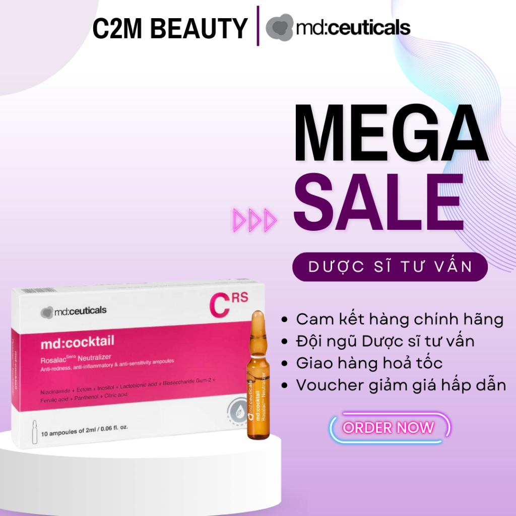 Md:ceuticals md:cocktail Rosalacsens Neutralizer – Tinh chất giảm đỏ, phục hồi da