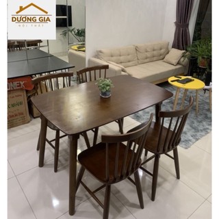 Siêu sale Bộ bàn ăn cơm gia đình 4 ghế gỗ, bàn ghế ăn cơm
