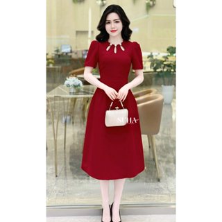 V856 Velia Dress Váy nữ thiết kế, dáng xòe, chất liệu mềm mại, dài qua gối phù hợp đi chơi, đi đám cưới, đi làm -Thoitra