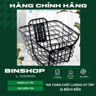 Giỏ xe đạp, Rổ sắt xe điện, Có nắp - Chắc chắn - Thời trang, Phù Hợp nhiều xe đạp, xe điện