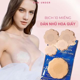 miếng dán ngực nhũ hoa giấy cao cấp ultra thin giấy lụa (siêu mỏng, siêu nhẹ) GOM UNDER - SA-022