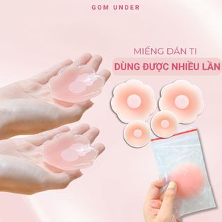 Miếng dán ngực silicon tàng hình cao cấp không lộ viền siêu dính (một cặp) GOM UNDER - SA-1222-TUIZIP