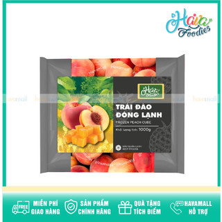 Trái Đào Cắt Vuông Havafoodies Đông Lạnh 1kg – Frozen Peach Cube