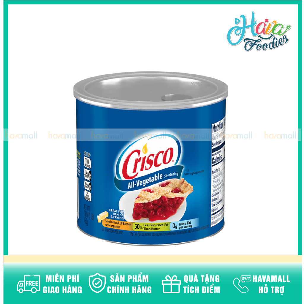 Mỡ Trừu Crisco Vegetable Shortening 454g