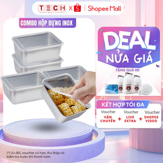 Hộp Đựng Thực Phẩm Để Tủ Lạnh Kèm Nắp Cho Gia Đình Chất Liệu Inox An Toàn Cho Sức Khoẻ GODWELL