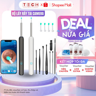 Dụng cụ lấy ráy tai có camera nội soi đa năng, phiên bản PRO cao cấp, trống nước, dung lượng pin 130mAh GODWELL