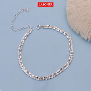 Lắc tay bạc nữ LASONFA đơn giản bạc S925 sang trọng tinh xảo sáng bóng - L5-01