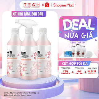 Chai Xịt Tẩy Rửa Bồn Cầu Hương Nước Hương Hoa Anh Đào Xịt Vệ Sinh Nhà Vệ Sinh Đa Năng Siêu Sạch 500ml GODWELL