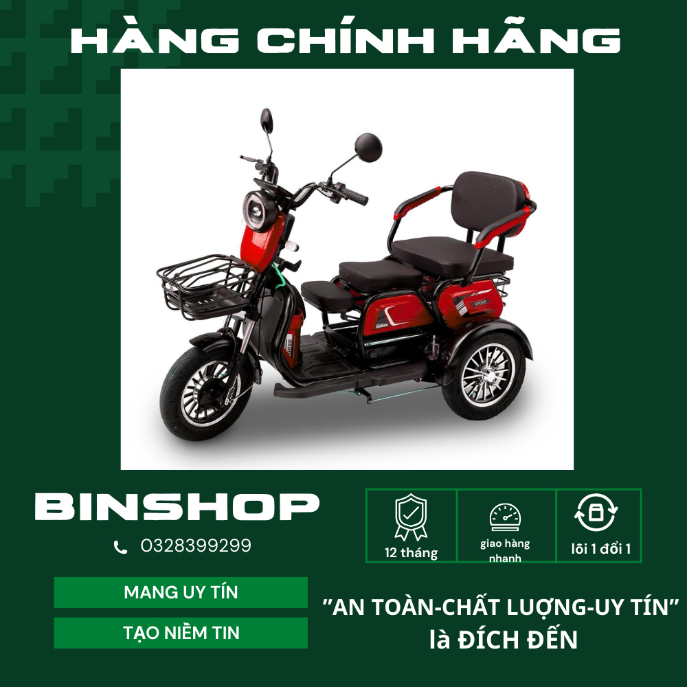 Xe điện ba bánh cho người già, Người khuyết tật, Mẫu xe F68-Super Sport Pro, Mẫu mới năm 2024