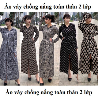 Áo váy chống nắng toàn thân 2 lớp