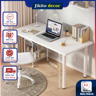 Bàn học bàn làm việc gỗ MDF chấm thấm chống xước, bàn làm việc chân sắt thương hiệu JIKITO - JT394