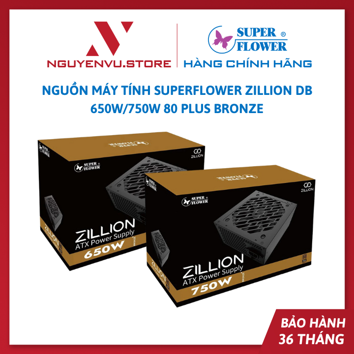 Nguồn Máy Tính SuperFlower ZILLION DB 650W / 750W 80 Plus Bronze ATX 2.3 - Hàng Chính Hãng