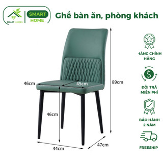Ghế đôn bàn trang điểm,Ghế Bàn Ăn Phòng Khách Chất Liệu Bằng Sắt Phủ Sơn Tĩnh Điện Đệm Ghế Bằng Da PU Cao Cấp HEALHOMES