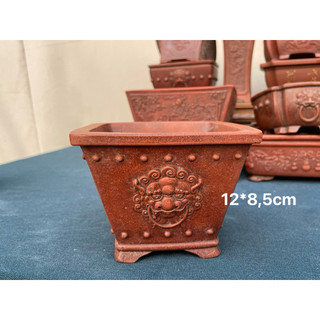 Chậu vuông mini men giả cổ