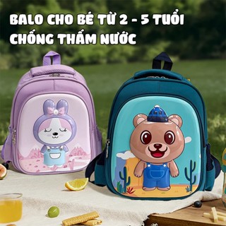 Balo cho bé mầm non mẫu giáo,từ 2 đến 5 tuổi,bề mặt nhựa EVA chống thấm nước,balo trẻ em hình in 3D cute đáng yêu