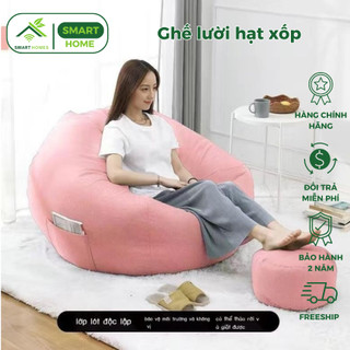 (Sẵn hàng)Ghế lười hạt xốp 3ii Home hình trái lê chống thấm Size 120x130cm  chất liệu sử dụng cao cấp/HEALHOMES