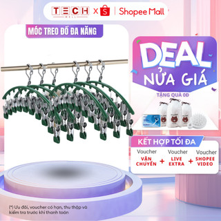 Móc Treo Đồ Lót Tất Vớ 10 Kẹp Siêu Chắc GODWELL