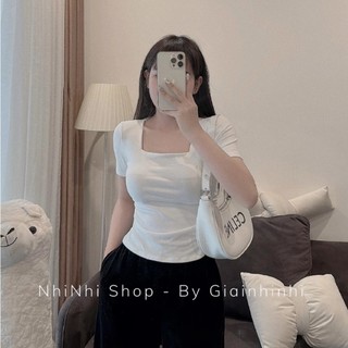 Áo cổ vuông rúm eo siêu xinh siêu hot