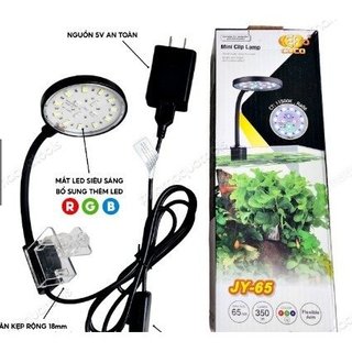 Đèn led mini clip lamp jy-25 | jy-65 || led kẹp dùng cho bể cá mini, chậu cá tròn để bàn