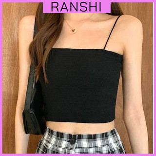 Áo Thun Hai Dây RANSHI Thiết Kế Sợi Mảnh Form Dáng Basic Bra Mặc Trong Chất Thun Tăm Cao Cấp - RA163