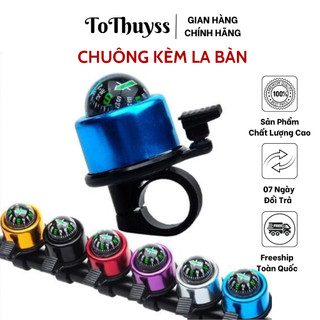 Chuông kèm la bàn cho xe đạp thể thao kêu vang to gắn mọi loại xe
