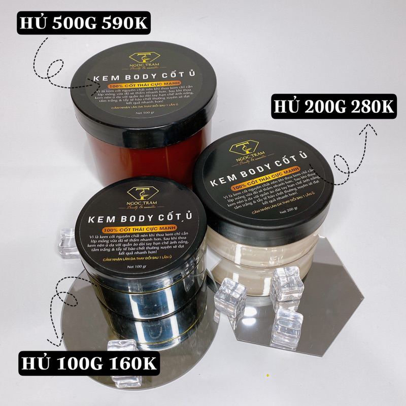 Kem trắng da cốt ủ mạnh 200gr ( cốt thái truyền thống từ phôi kem mặt)
