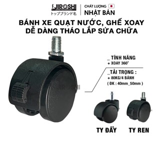 Bánh xe ghế xoay văn phòng loại ty ren, có thể gắn cho quạt nước, ghế gaming Jiroshi.