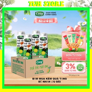 Thùng 24 hộp trà tắc mật ong 225ml cozy-tuh