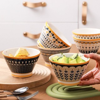 Bát nón sứ thổ cẩm dùng để ăn súp, chè tiện lợi