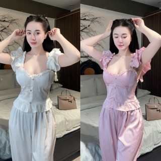 Đồ bộ 2 dây bèo cánh tiên chất latin mềm mịn