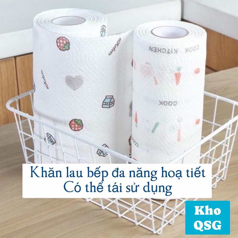 Sỉ 8K - Cuộn Khăn Lau Đa Năng, Khăn Chuyên Dụng, Khăn Thấm Dầu Mỡ Có Thể Tái Sử Dụng