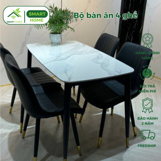 Bộ bàn ăn 4 ghế loft HEALHOMES GA04