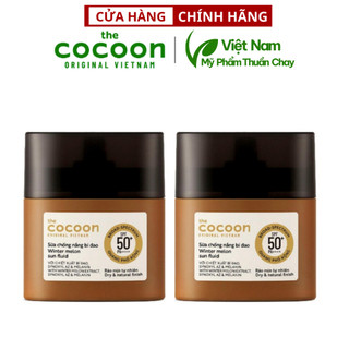  Combo 2 Sữa Kem chống nắng bí đao quang phổ rộng SPF 50 + PA ++++ Cocoon 50ml VEGAN - Mỹ phẩm thuần chay Việt Nam 