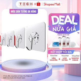 Miếng dán dính tường móc treo đồ 6x6cm siêu dính siêu bền siêu rẻ GODWELL_MD01