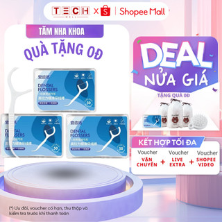  Tăm Chỉ Nha Khoa Hộp 50 Cây Ăm Chỉ Vệ Sinh Răng Miệng GODWELL