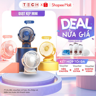 Quạt Tích Điện Mini Kẹp Bàn Melli, Quạt Mini Tích Điện Để Bàn Cực Mát, Độ Kẹp Chắc Chắn Cho Dân Văn Phòng