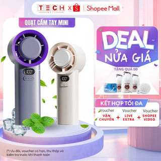 Quạt Cầm Tay Làm Mát Nhanh GODWELL Tốc Độ Cao Lên Đến 100 Mức Gió Hiển Thị Kỹ Thuật Số Pin 3600 MaH Sử Dụng Lên Đến 15H