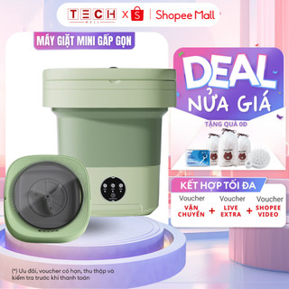 Máy Giặt Mini Tự Động Loại Bỏ Vết Bẩn Có Thể Gấp Gọn Khử Khuẩn Bằng Ánh Sáng Xanh Máy Giặt Mini Gấp Gọn GODWELL_MGMN