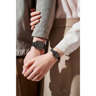 Đồng Hồ cặp đôi Julius JA-1418 Dây Da ( Đen Mặt Trắng)