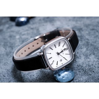 Đồng Hồ cặp đôi Julius JA-1418 Dây Da ( Đen Mặt Trắng)