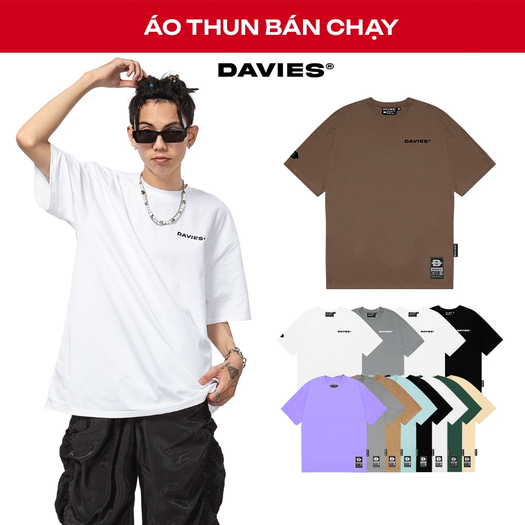 Áo phông local brand chính hãng DAVIES nam nữ vải thun cotton form rộng tay lỡ nhiều màu basic Classy Tee I D35-T1