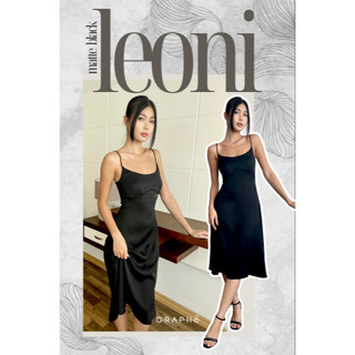 [grapheclothing] LEONI black dress | Đầm lụa đen hai dây thiết kế