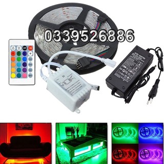 Đèn LED tiktok LED dây 12V, 5050, cuộn 5m, phủ silicon chống nước IP65, 1 mặt dán, hàng loại cao cấp loại 1