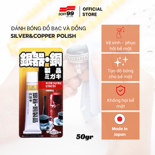 Kem đánh bóng bạc, đánh bóng đồng Soft99 Silver & Copper Polish 20503 50g, made in Japan