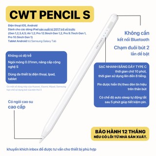 Bút chill with tatty pencil s hỗ trợ các dòng điện thoại, máy tính bảng hệ điều hành ios/android