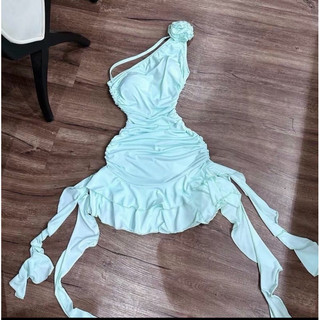 ĐẦM BODY LỆCH VAI HOA HỒNG